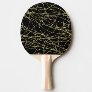 Raquette De Ping Pong Noir or brillant Noël Abstrait