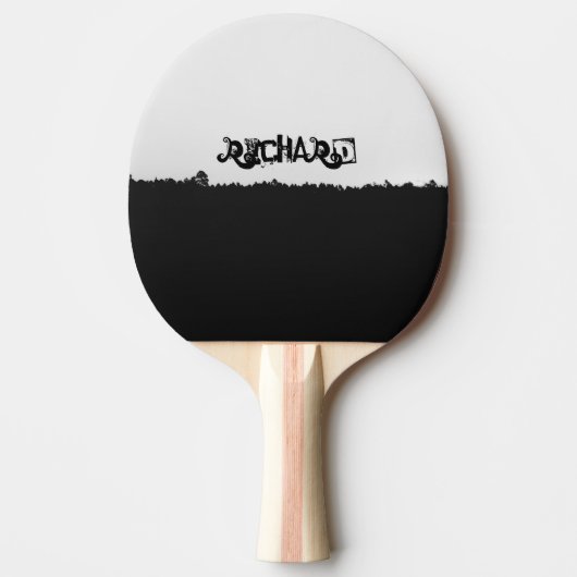 Raquette De Ping Pong Noir personnalisé (Devant)