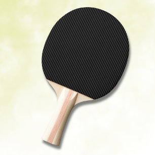 Raquette De Ping Pong Noir & Rayures Verticales Etroites Noir Fumé
