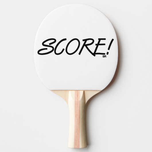Raquette de ping pong noire et blanche Score (Devant)