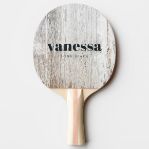 Raquette De Ping Pong Nom Classique Moderne Minimaliste Blanchi Patiné