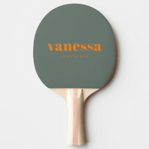 Raquette De Ping Pong Nom Classique Moderne Minimaliste Gris Chaud