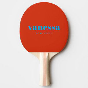 Raquette De Ping Pong Nom Classique Moderne Minimaliste Orange Sang