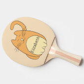 Raquette De Ping Pong Nom d'ajout de chat de dessin (Côté)