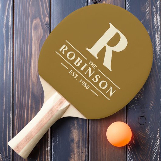 Raquette De Ping Pong Nom de famille & Désert chaud initial