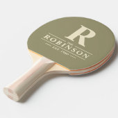 Raquette De Ping Pong Nom de famille et mémoire initiale (Devant Angle)