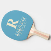 Raquette De Ping Pong Nom de famille et Polo Striing initial Aqua Sky (Côté)