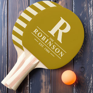 Raquette De Ping Pong Nom de famille & Initial Polo Désert Sauge