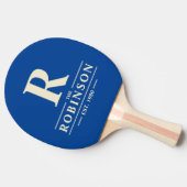 Raquette De Ping Pong Nom de famille & Initial Royal (Côté)