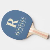 Raquette De Ping Pong Nom de famille & Initiale Capri Bleu (Côté)