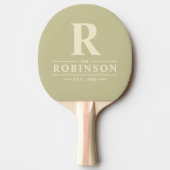 Raquette De Ping Pong Nom de famille & Initiale Dust Sage (Devant)