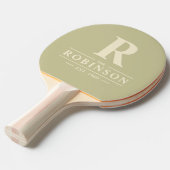 Raquette De Ping Pong Nom de famille & Initiale Dust Sage (Devant Angle)