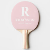 Raquette De Ping Pong Nom de famille & initiale Pink Whisper (Dos)
