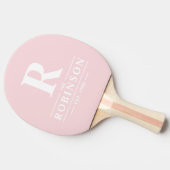 Raquette De Ping Pong Nom de famille & initiale Pink Whisper (Côté)