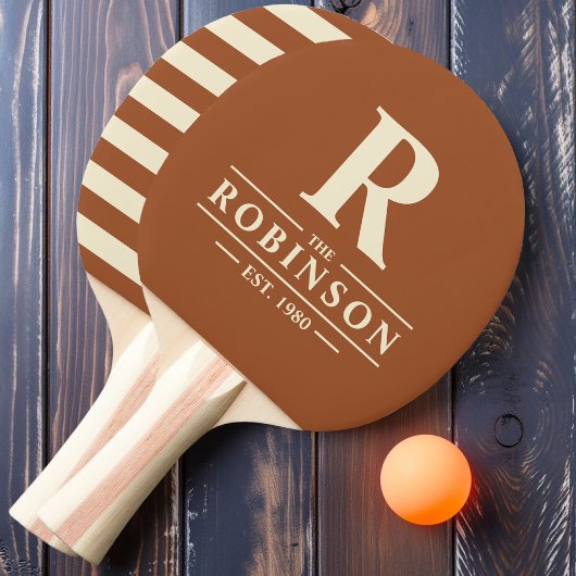Raquette De Ping Pong Nom de famille & Initiale Polo Desert Sun