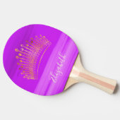 Raquette De Ping Pong Nom de la couronne de tiare rose violet (Côté)