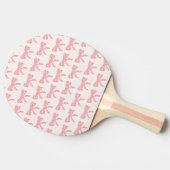 Raquette De Ping Pong Nom de l'arc rayé rose (Côté)