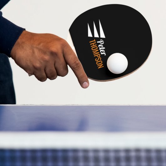 Raquette De Ping Pong Nom de logo élégant Noir (Insitu)