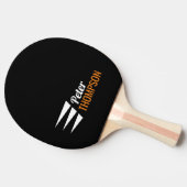 Raquette De Ping Pong Nom de logo élégant Noir (Côté)