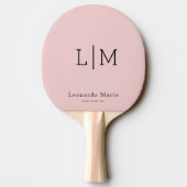 Raquette De Ping Pong Nom de monogramme moderne (Dos)