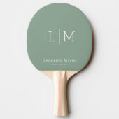 Raquette De Ping Pong Nom de monogramme moderne (Dos)