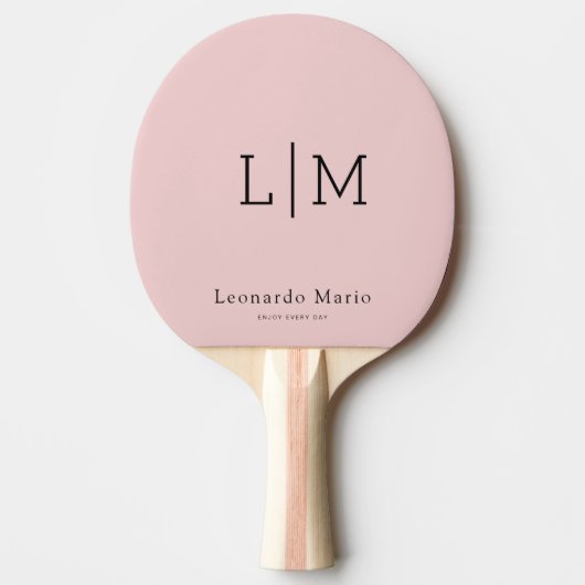Raquette De Ping Pong Nom de monogramme moderne (Devant)