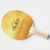 Raquette De Ping Pong Nom de monogramme or glamour (Côté)