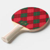 Raquette De Ping Pong Nom de monogramme personnalisé (Devant Angle)