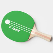 Raquette De Ping Pong Nom de rayures sportives Vert (Côté)