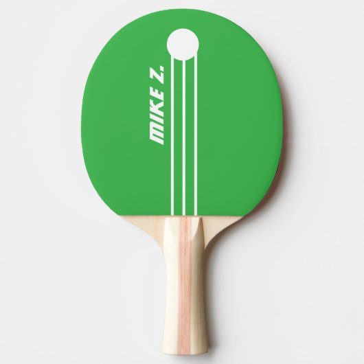 Raquette De Ping Pong Nom de rayures sportives Vert (Devant)