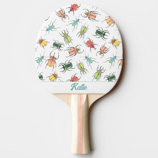 Raquette De Ping Pong Nom des filles de mignons bugs (Dos)