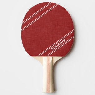 Raquette De Ping Pong Nom du joueur moderne moderne rouge et blanc