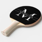 Raquette De Ping Pong Nom du monogramme personnalisé (Devant Angle)