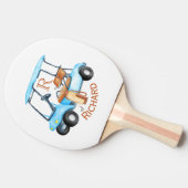 Raquette De Ping Pong Nom du monogramme personnalisé (Côté)