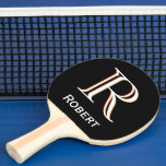 Raquette De Ping Pong Nom du monogramme tricouleurs personnalisé<br><div class="desc">LAYERING UNIQUE DU MONOGRAM — regardez attentivement et vous verrez trois couleurs, ce qui lui donne la sensation de profondeur. Personnalisé en plus avec le prénom. Idée spéciale pour un cadeau ou vous pouvez juste profiter pour vous-même! Si vous avez des questions de conception ou une demande spéciale, veuillez envoyer...</div>