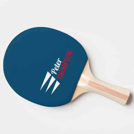 Raquette De Ping Pong Nom élégant Bleu Ping Pong Paddle (Côté)