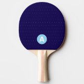 Raquette De Ping Pong Nom en gras rétro Initial Navy-Blue (Dos)