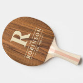 Raquette De Ping Pong Nom et initiale de la famille Elm Wood (Côté)