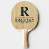 Raquette De Ping Pong Nom et initiale de la famille Light Bamboo (Dos)