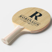 Raquette De Ping Pong Nom et initiale de la famille Light Bamboo (Devant Angle)