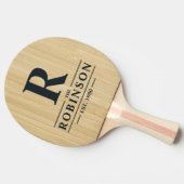 Raquette De Ping Pong Nom et initiale de la famille Light Bamboo (Côté)