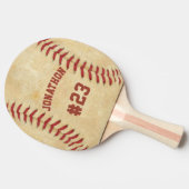Raquette De Ping Pong Nom et numéro personnalisés Baseball (Côté)