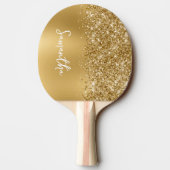 Raquette De Ping Pong Nom Flou Doré Pailleté (Dos)