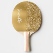 Raquette De Ping Pong Nom Flou Doré Pailleté (Devant)