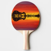 Raquette De Ping Pong Nom guitariste orange moderne Aquarelle (Dos)