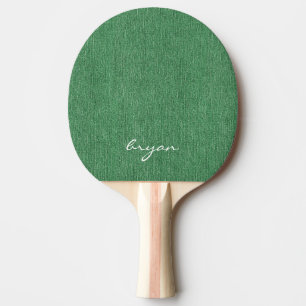 Raquette De Ping Pong Nom moderne Cool Vert Denim Imprimer