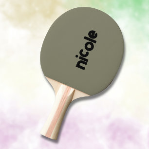 Raquette De Ping Pong Nom moderne gris chaud Minimaliste tendance