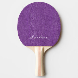 Raquette De Ping Pong Nom moderne Purple Denim Print