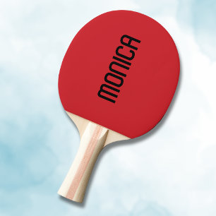 Raquette De Ping Pong Nom moderne rouge du moteur d'incendie Minimalis