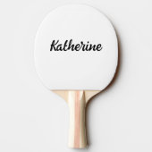 Raquette De Ping Pong Nom monographique personnalisé Blanc pur (Dos)